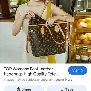Date real leather Fashion Elegant Brown Tote/Crossbody Bag